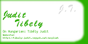 judit tibely business card